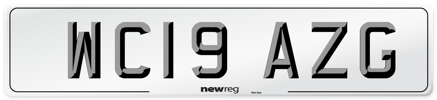 WC19 AZG Number Plate from New Reg